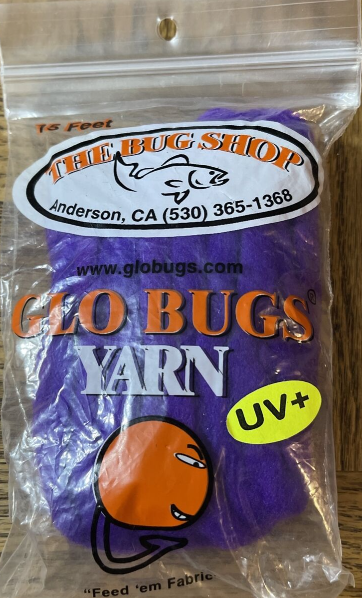 The Bug Shop Glo Bugs Yarn For Fishing-Dark Purple-Brand New-SHIPS N 24 ... - $11.76