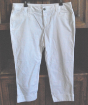 Liz Claiborne Capri Fit Pants Ladies 8 Petite White - £15.94 GBP