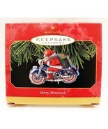 VINTAGE 1999 Hallmark Keepsake Christmas Ornament Merry Motorcycle Santa - $14.84