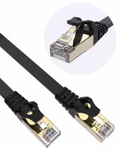 Cat 7 Ethernet Cable CAT7 Internet Network LAN Patch Cords 10ft High Speed Flat  - £25.57 GBP
