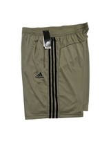 Mens Adidas Shorts Athletic AeroReady Medium 3 Stripes Orbit Green Black - $21.78