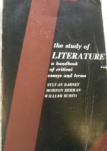 The Study of Literature, a handbook of critical essays and terms: written by Syl - $35.00