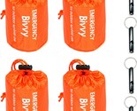 Lightweight Portable 4 Pack Emergency Bag Survival Bivvy Sack With Whist... - $32.99