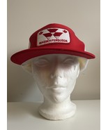ADULT Massey-Ferguson Canada Red White Trucker Snapback Flat Hat Cap - $34.64