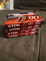 TDK -D90 High Output Blank Cassette Tapes Lot Of 4 New Sealed High Outpu... - $11.97