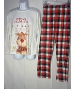 Women’s Reindeer Christmas 2 pc pajamas-size medium - £11.03 GBP