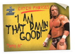 2002 Fleer WWE Raw vs. Smackdown Triple H Catch Phrases #8CP WWF HHH The... - $4.95