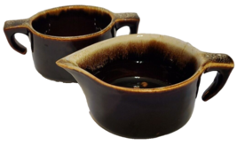 Pfaltzgraff Pottery USA Cream Pour Cup and Sugar Bowl 2pc Brown Drip Con... - $9.60