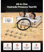 VEVOR Digital Hydraulic Pressure Test Coupling Kit 10000PSI 2 Gauges 9 C... - $278.49