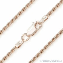 1.8mm Twist-Rope Link .925 Sterling Silver 14k Rose Gold-Plated Chain Necklace - £29.02 GBP+
