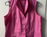 Jones New York Sleeveless  Button  Front Blouse Womens Size 10 Pink Non-... - £13.35 GBP