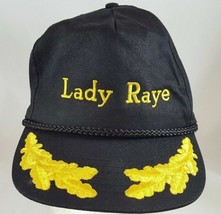 Lady Raye Gold Leaf Black Snap Back Hat Cap Boat Captain Snapback - £7.52 GBP