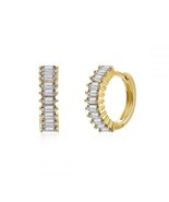 2PCS Stainless Steel Circle Hoop Earrings Women Colorful Zircon Crystal ... - $13.14