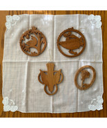 German Laser Cut Wooden Holiday Ornaments - Goose, Dove, Partridge, and ... - £14.57 GBP