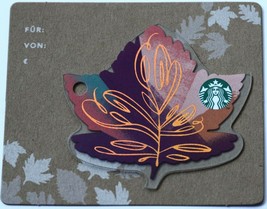 Starbucks Card Austria 2017 Fall Autumn Leaf Gift Card Die Cut Austrian New - $9.99