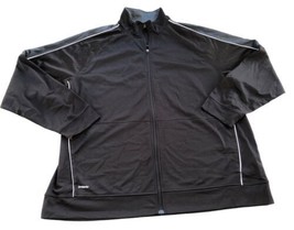 Black Athletics Works Knit Track Jacket Men&#39;s Size 2XL Black Full Zip Po... - £13.11 GBP