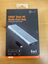 j5 Create USB4 5-In-1 Function Dual 4K Multi-Port Hub JCD401 - £57.85 GBP