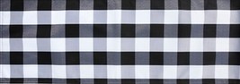 1 Fabric Indoor Table Runner (13&quot; X 72&quot;) Black &amp; White Plaid Buffalo Check, Hl - £14.79 GBP