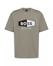 Hugo Boss Men&#39;s Boss Tessin Racing Embroidered Logo Graphic Crew T-Shirt... - £53.34 GBP