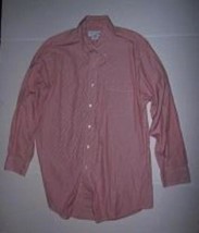 Brooks Brothers Men&#39;s Red &amp; White Striped Polo Shirt Size Sz 16/32 Euc - £19.78 GBP