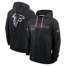 New Men Falcons 2025 Crucial Catch Beat Cancer Sideline Hoodie for Atlan... - $69.90