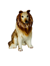 Collie figurine puppy dog Lassie sculpture vtg porcelain gift decor anti... - $29.65