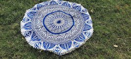 Round Mandala Flore Pillow Cushion 32&quot; Seating Throw Cover Hippie Decorative  - £11.95 GBP