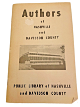 Book Nashville Tennessee Authors Davidson County TN 1974 Vintage 55 Pages - £9.46 GBP