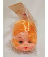 Doll Head Blonde Hair 4&quot;  New old stock Zim&#39;s Blinking Blue Eyes Caucasian - £12.53 GBP