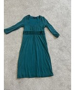 Boden Womens 3/4 Short Sleeve Teal Blue Lined Sheath Dress Cotton Blend ... - $34.47