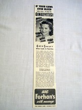 1942 Ad Forhan&#39;s Toothpaste For Firmer Gums-Cleaner Teeth - $8.99