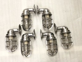 Nautical Aluminium Swan Neck Passageway Wall Sconce Light Fixture Lot of 5 - $385.11