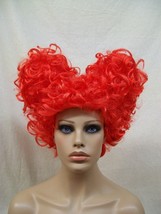 Bright Red Heart Wig Alice Wonderland Iracebeth Crims Queen Winifred Sanderson - £14.65 GBP