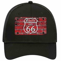 Route 66 Red Brick Wall Novelty Black Mesh License Plate Hat - £22.79 GBP