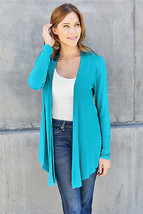 Basic Bae Full Size Open Front Long Sleeve Cardigan - £20.22 GBP