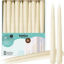 Bolsius 30 Count Household Ivory Taper Candles - 10 Inches - Premium Eur... - $44.96