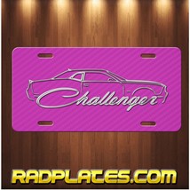 CHALLENGER Inspired Art on Silver and Pink Aluminum Vanity license plate Tag NEW - £15.85 GBP
