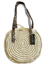 International Concepts Melania Circle Natural Tan Straw Circle Handbag L... - £15.75 GBP