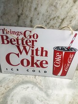 Ship N 24 Hours: New-Wall Hanging: “Things Go Better With Coke”. License... - £9.24 GBP