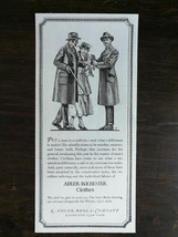 Vintage 1917 Adler Rochester Cloths L Adler Bros &amp; Company Original Ad  - $6.64