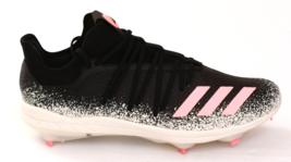 Adidas Black &amp; Pink AdiZero Grail Stick Baseball Cleats Shoes Men&#39;s 14 - £77.84 GBP