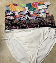 Lot Of 6 Time And Tru Women&#39;s Size 2X Plus Mid Rise Bathing Suit Bottoms Nwt - £30.49 GBP
