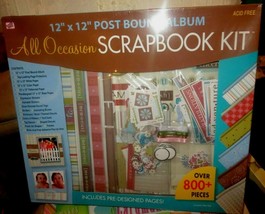 Westrim Crafts 12 x 12 All Occasion Scrapbook Kit over 800 pieces Post B... - $18.69
