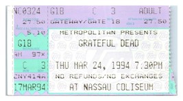 Grateful Dead Konzert Ticket Stumpf März 24 1994 Uniondale Neu - £39.42 GBP