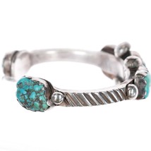 6 1/8&quot; Vidal Aragon (1923-2015) Santo Domingo silver turquoise nugget cuff - £1,146.25 GBP