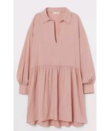 H&amp;M NWT Size XL Airy Dress Powdered Pink - £21.62 GBP