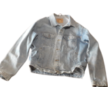 Arizona Jeans Co Jacket , Blue Denim Pockets Trucker Work Size LT Mens - $12.61