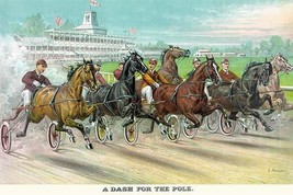 A Dash for the pole by Currier &amp; Ives - Art Print - £17.29 GBP+