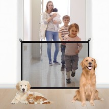 Mesh Dog Gate Pet Gates for Stairs Puppy Gate for Doorway Provides A Saf... - £18.72 GBP
