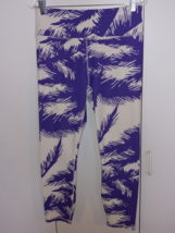 Pure Luxe By Fabletics Ladies PURPLE/WHITE Cropped Spandex PANTS-L?-BARELY Worn - £13.12 GBP